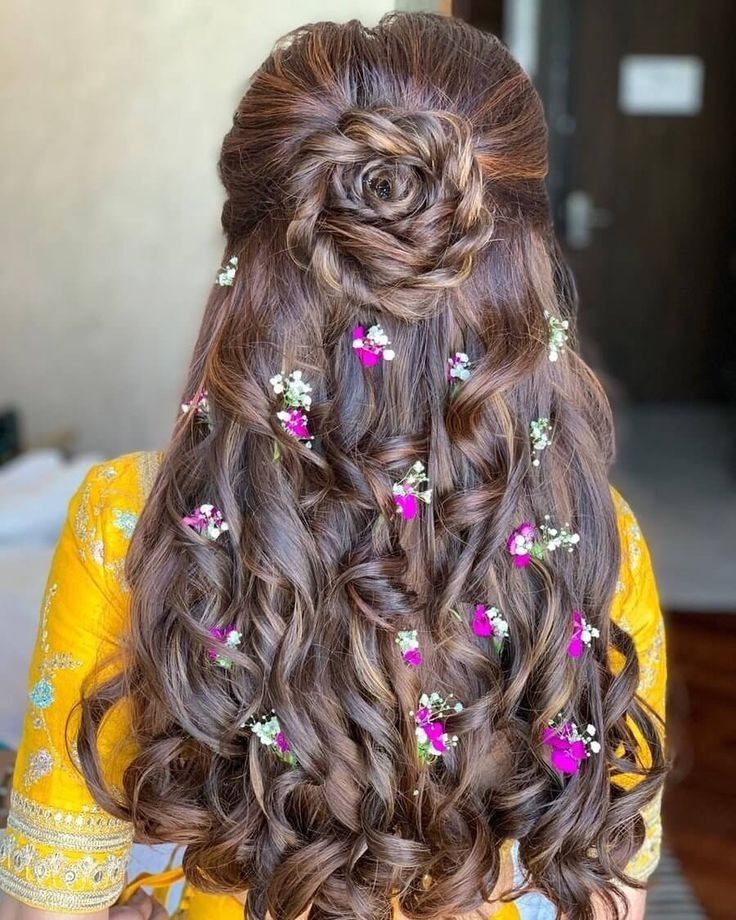 Haldi & Mehendi Makeup IdeasWith Haldi hairstyles