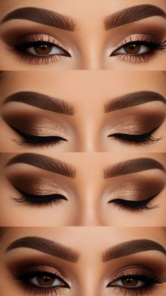 Celebrity-Inspired Makeup Looks with bold statement eyes.